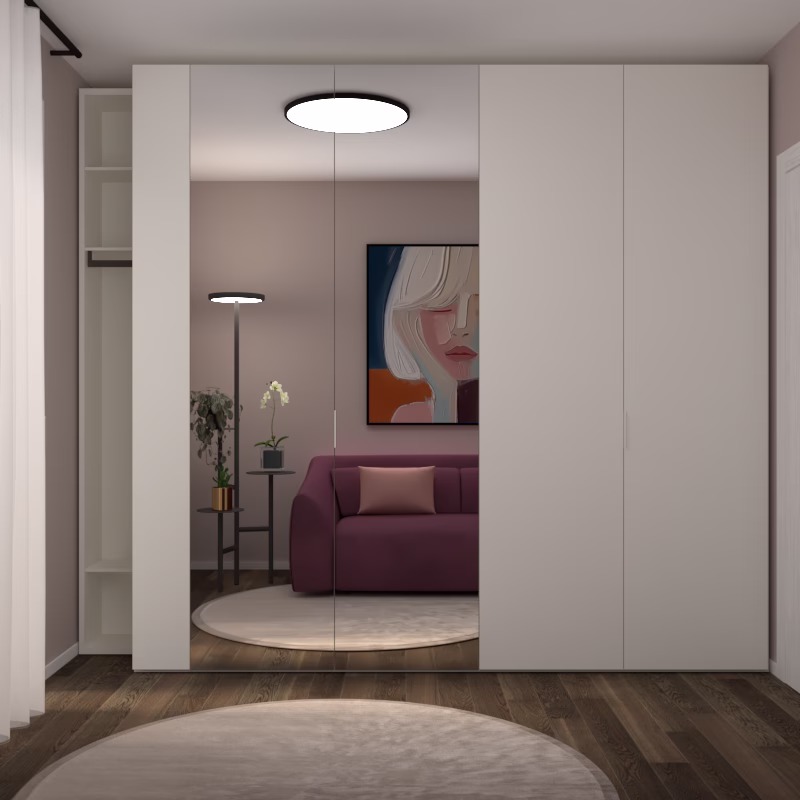 003 Armadio guardaroba con vano porta-aspirapolvere, seconda camera arredata da MOOD ARTISAN, provincia di Padova