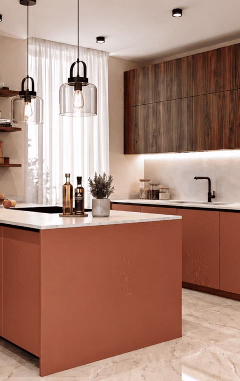 Cucina moderna con penisola a Padova