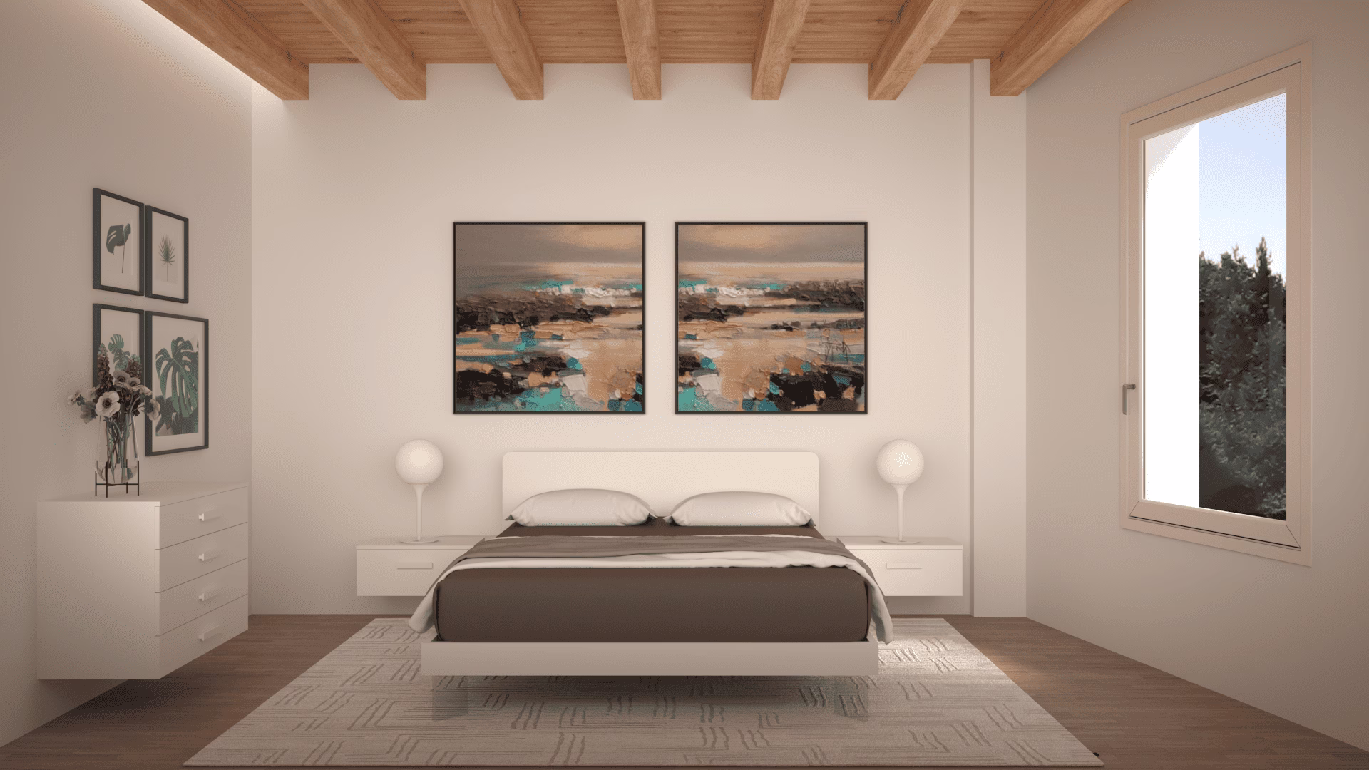 LUCAR A5 - PADRONALE_001 progettazione Camera da letto minimal dalle linee pulite, arredamento MOOD ARTISAN a Castelfranco Veneto, provincia di Treviso